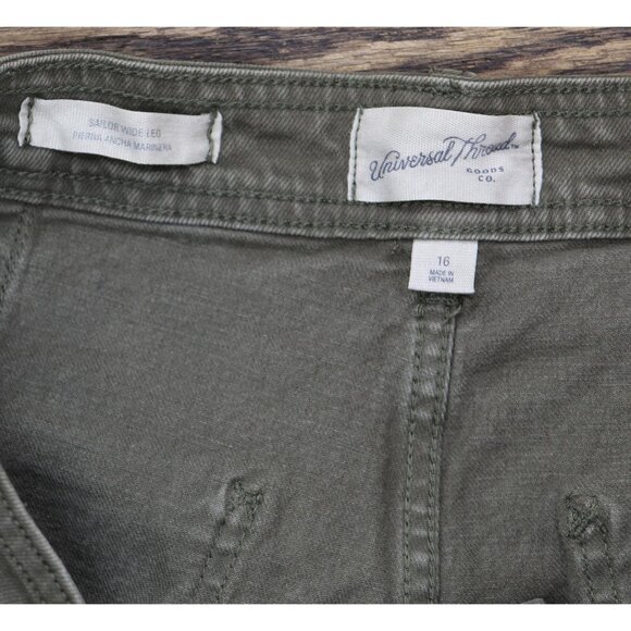 Universal Thread Olive Wide-Leg Jeans - Picture 7 of 9